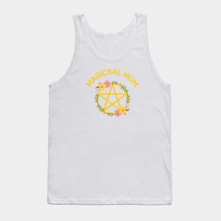 Magickal Mum Midsummer Floral Pentacle Cheeky Witch® Tank Top